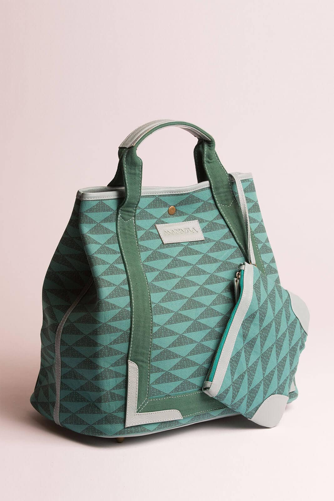 Manaola Duffle Bag in Green and Teal