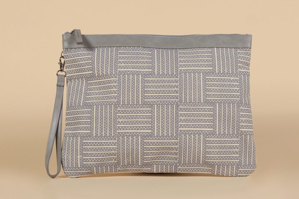 Blue and Grey Clutch