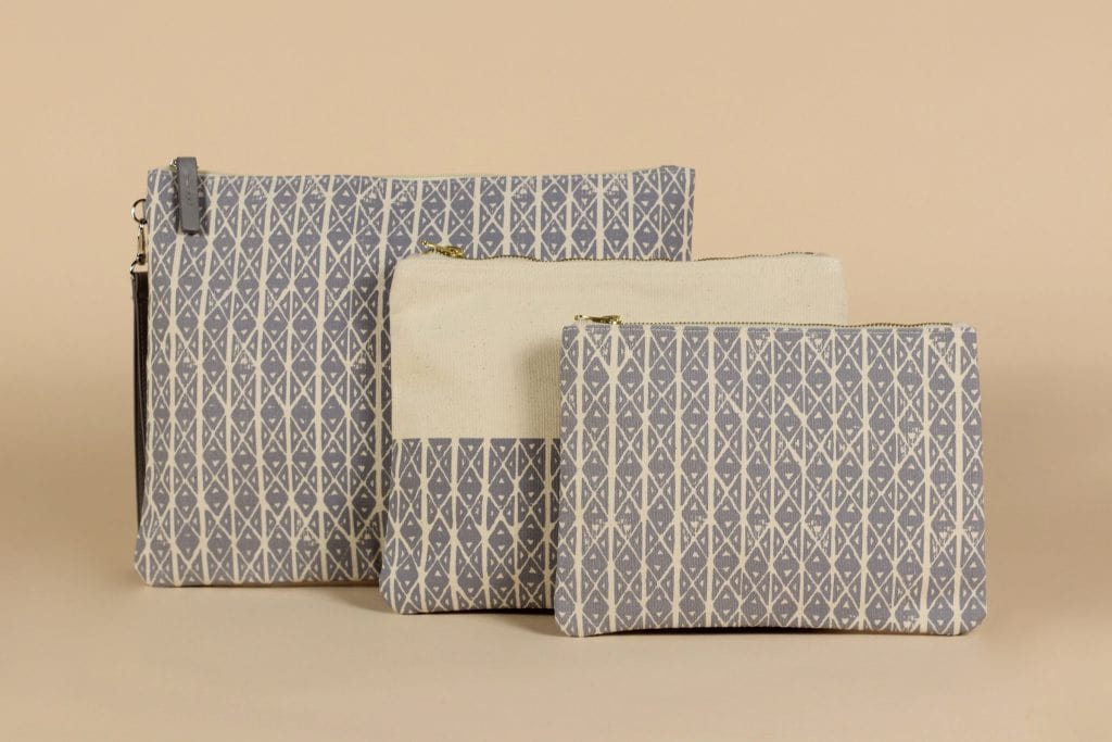 Variety of Pouches in Blue/Grey in various sizes