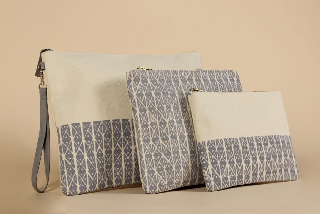 Variety of Pouches in Blue/Grey in various sizes