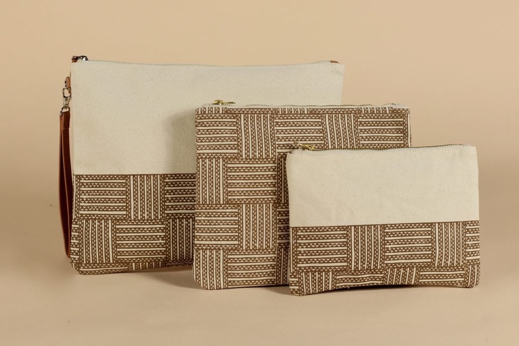 Variety of Pouches in Brown in various sizes