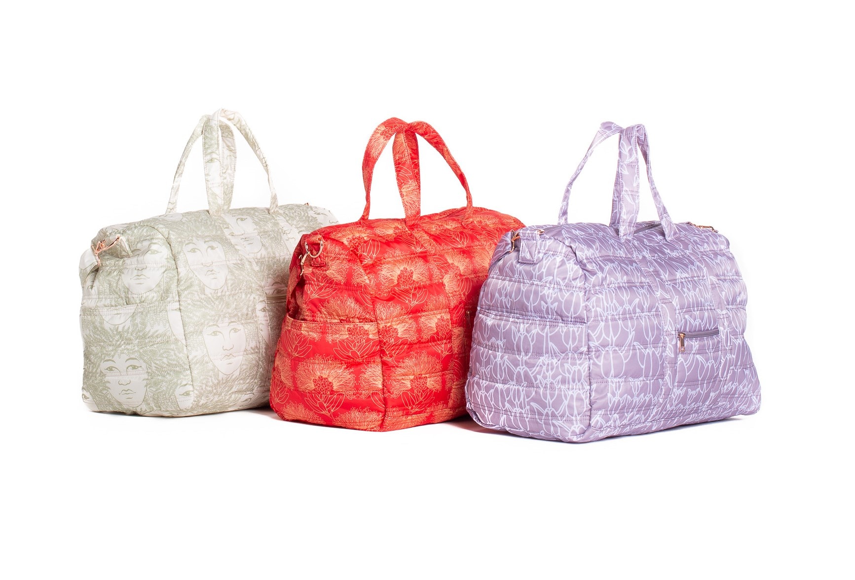 Laulea Bags Trio - Red, Green, and Purple