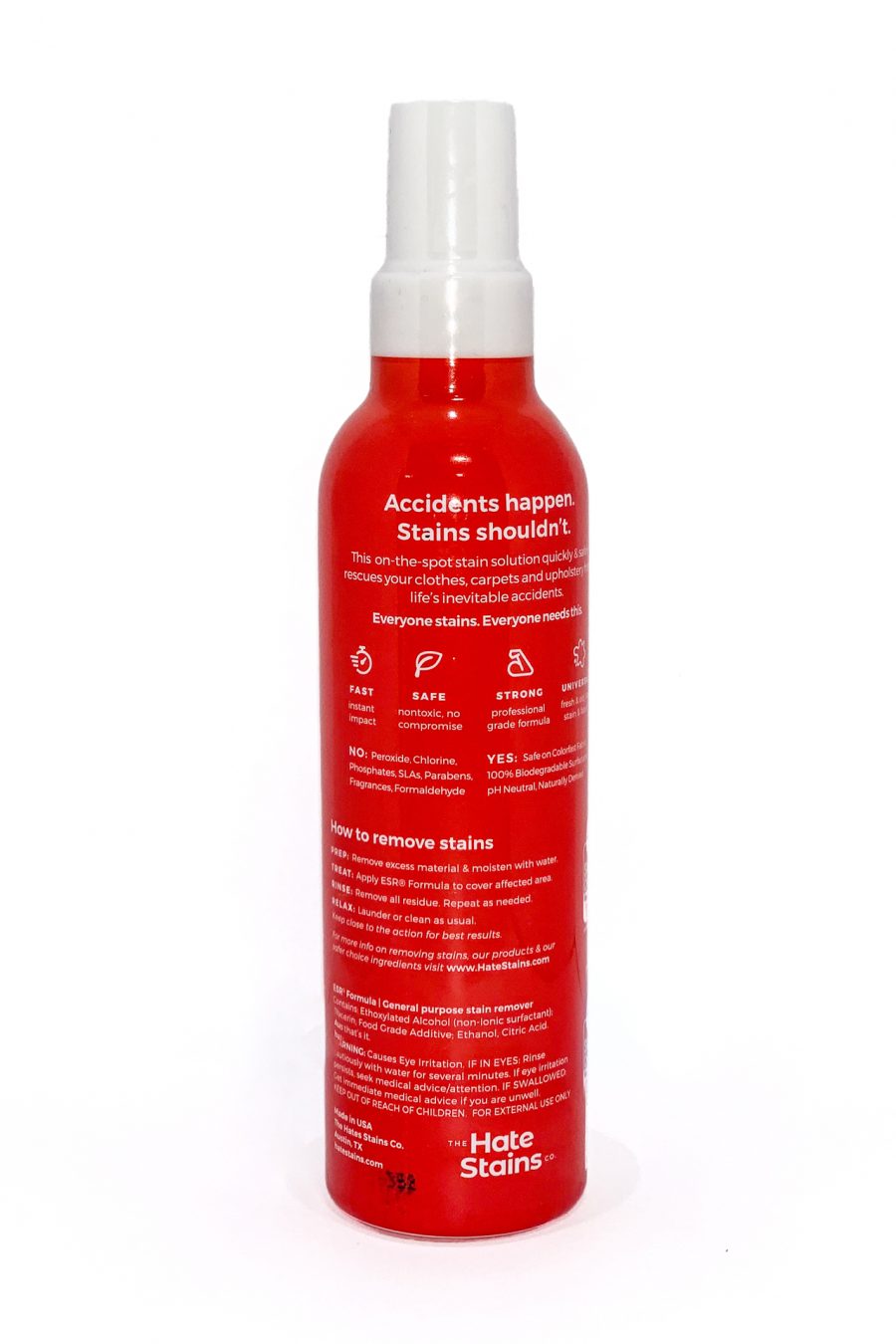 Emergency Stain Remover 4oz - Back View