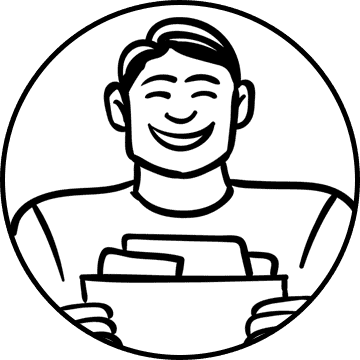 Warehouse Stock Worker Icon on Transparent Background