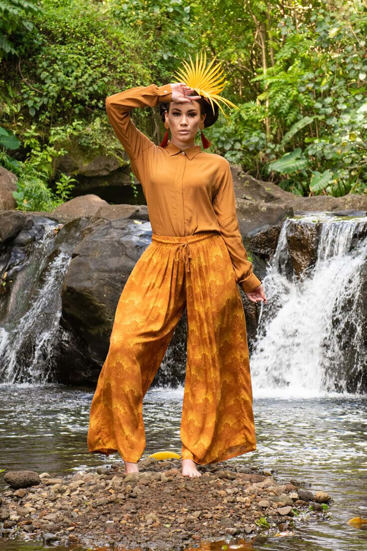 Model wearing Kapakai Flow - Front View