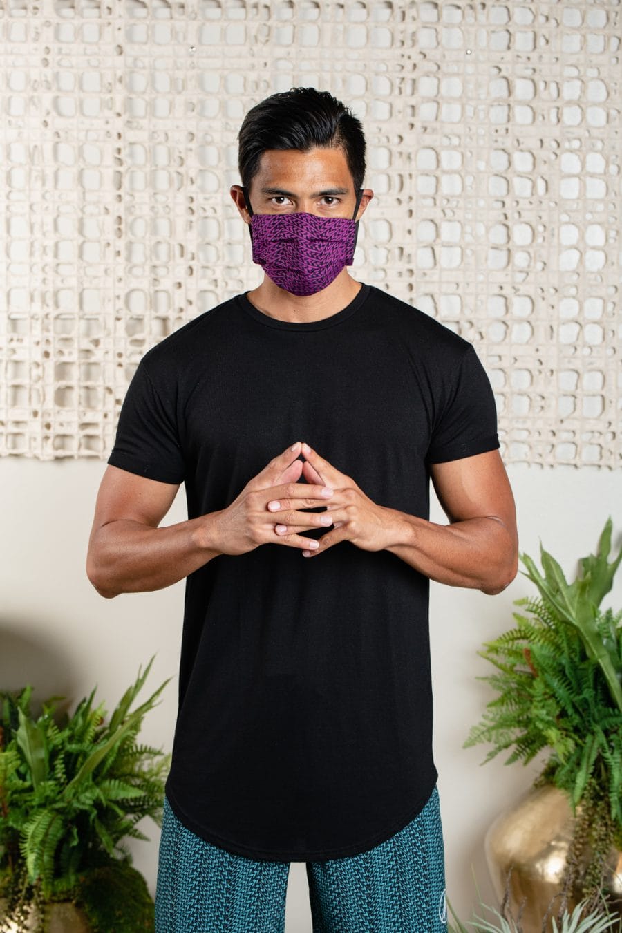 Model wearing Keiki Malama Mask