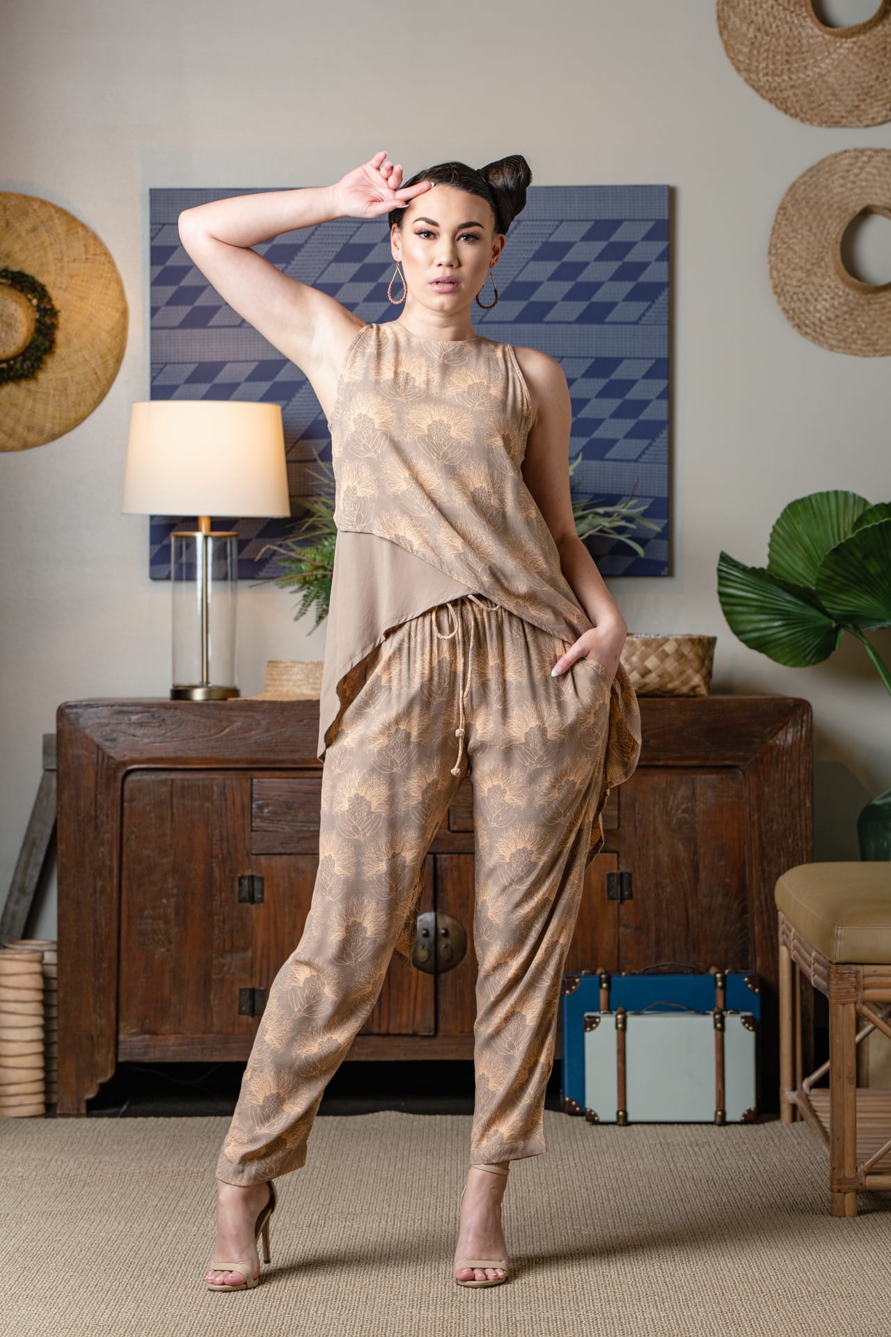 Model wearing Koolina Top - Front View