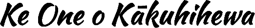 Ke One O' Kakuhihewa Logo on Transparent Background
