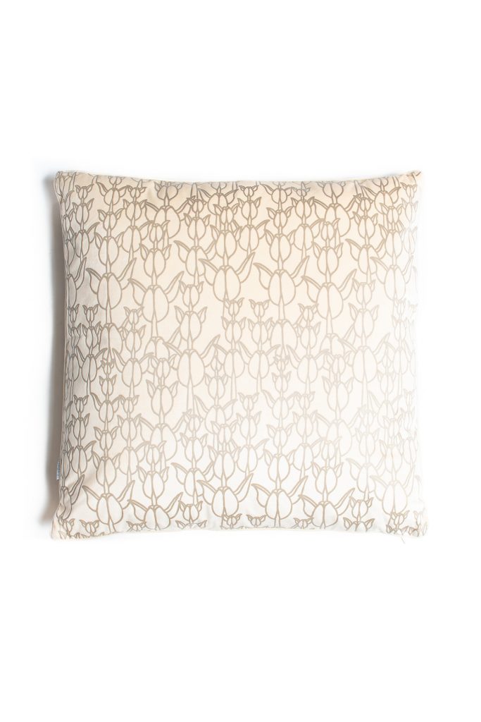 Weleweka 26x26 pillow in Apricot Sherbet/Gingersnap Kapualiko