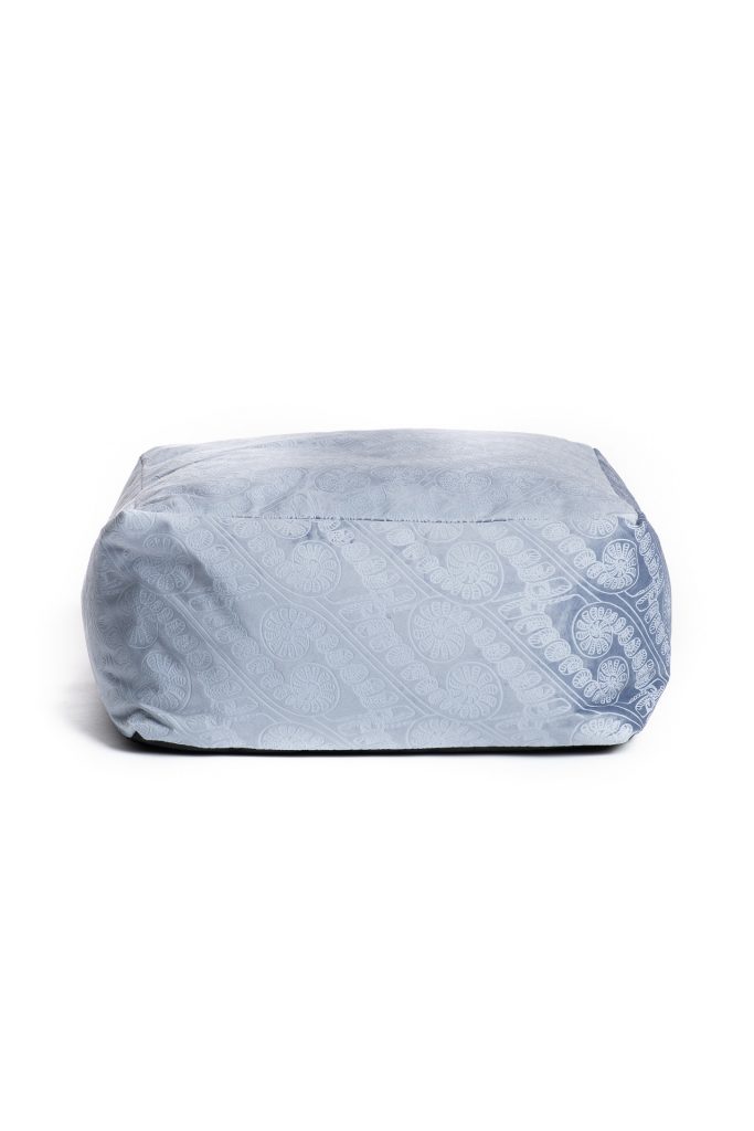 Square Bean Bag in Halogen Blue/Folkstone Grey