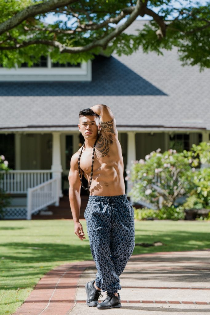 Male model wearing Ikaika Joggers - Front View