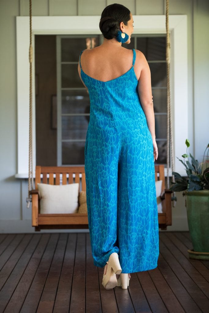 Model wearing Lanihau Jumpsuit - Back View