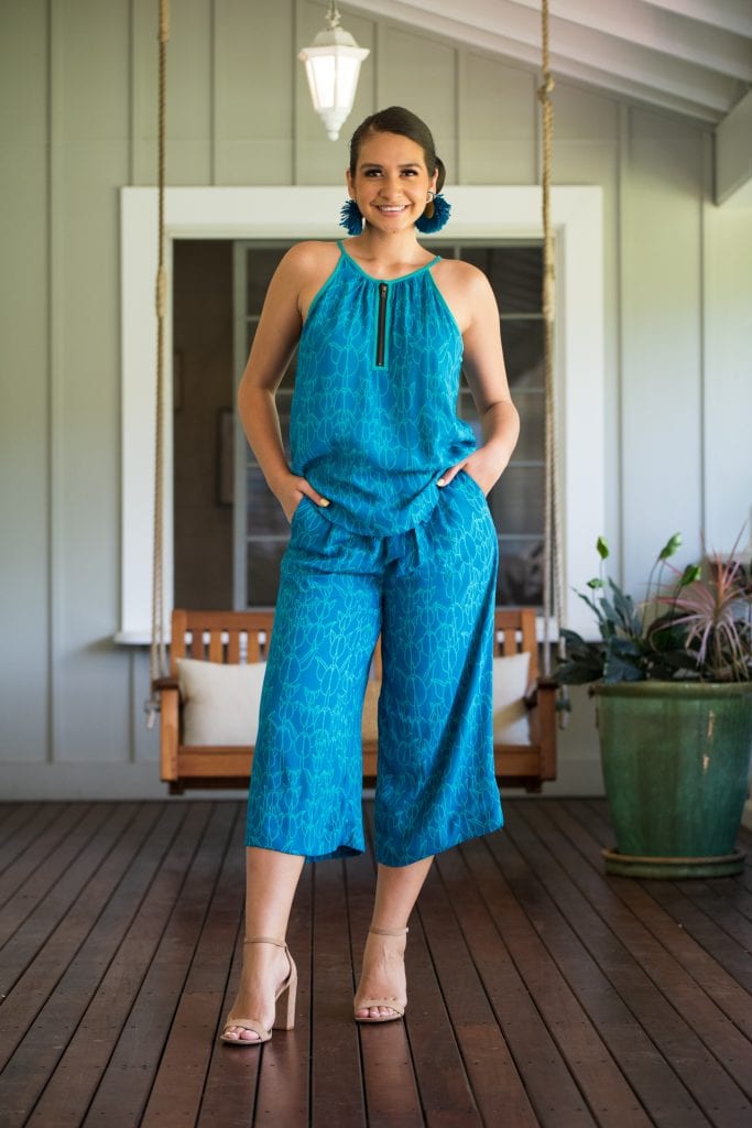 Model wearing Laulea Kulot - Front View