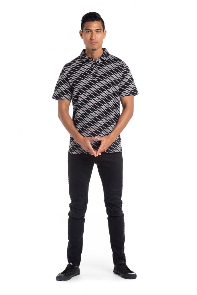 Male model wearing Waikii Polo - Front View