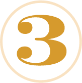 Gold "3" Logo on Transparent Background