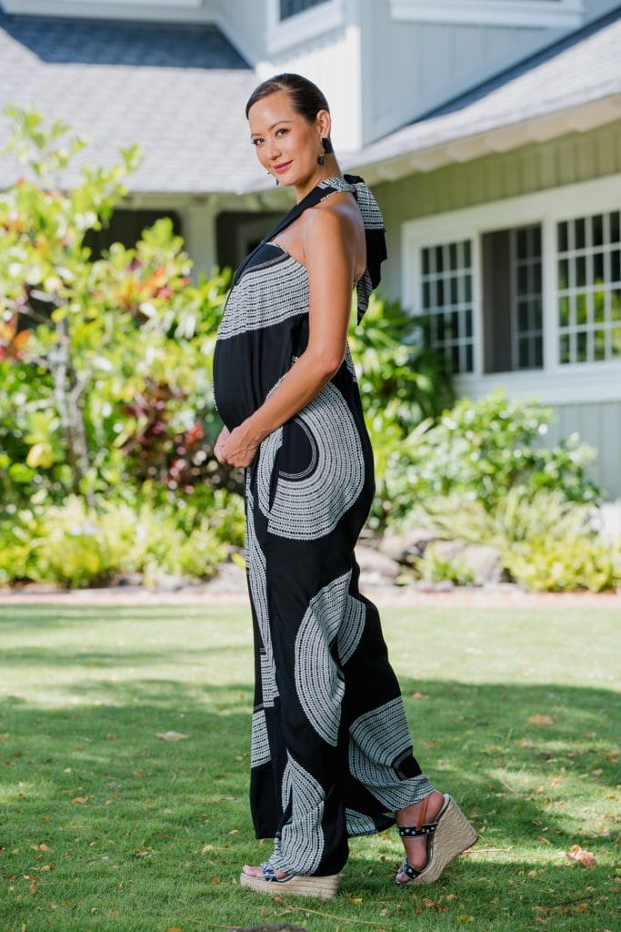 Model wearing Kaihawanawana Jumpsuit - Side View