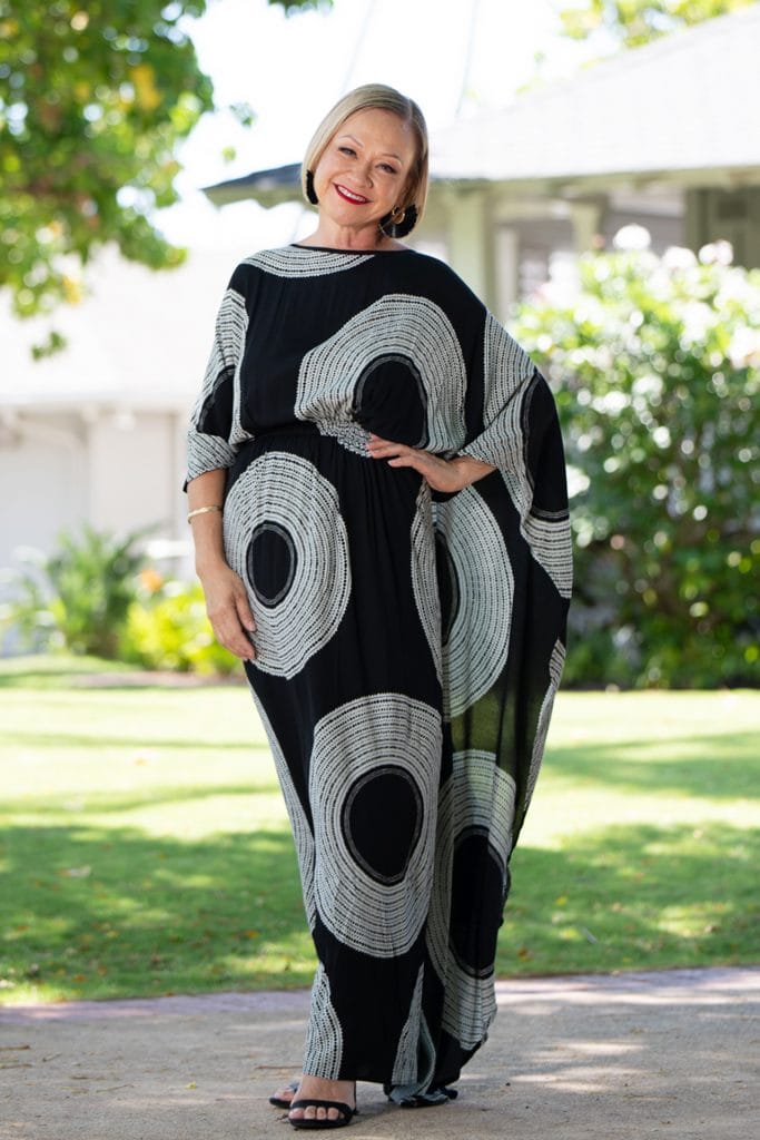 Model wearing Manu O'O Dress - Front View