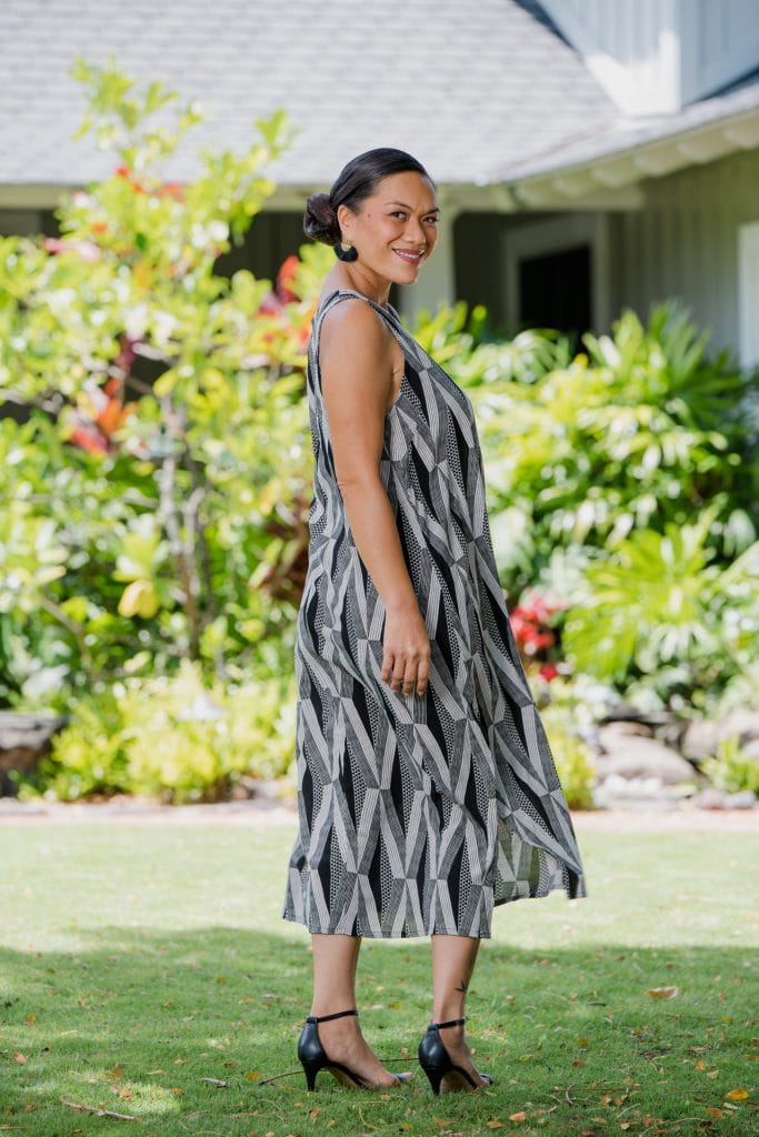 Model wearing Wailea Dress - Side View