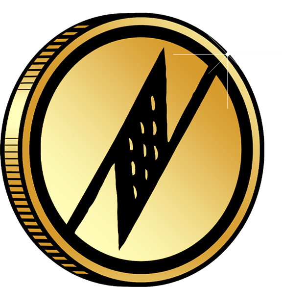 Manaola Rewards Gold Coin Icon on Transparent Background