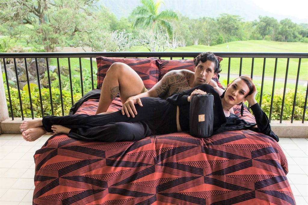 Manaola Duvet Queen Set in Honey Mustard Pewa Pattern