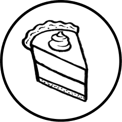 Dessert Pie Icon on Transparent Background