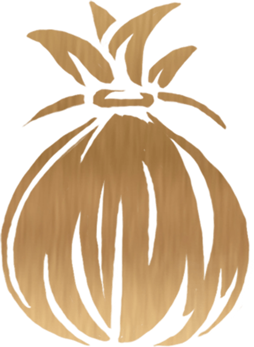 Gold Hawaiian Icon on Transparent Background