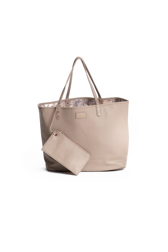 LaukaPalili Bag in Apricot Sherbert Gingersnap Kaleilehua Pattern