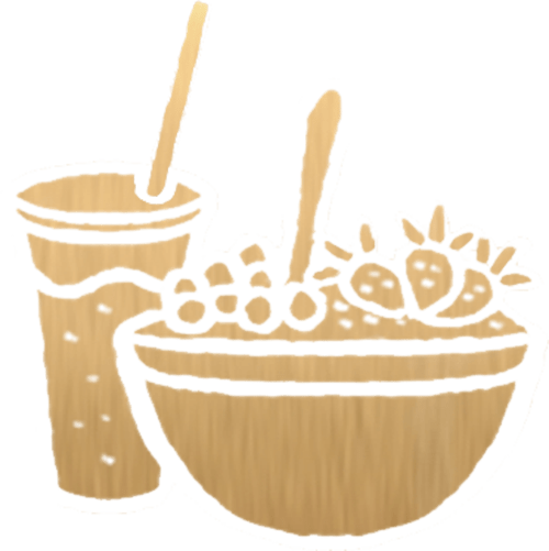 Gold Smoothie Icon on Transparent Background