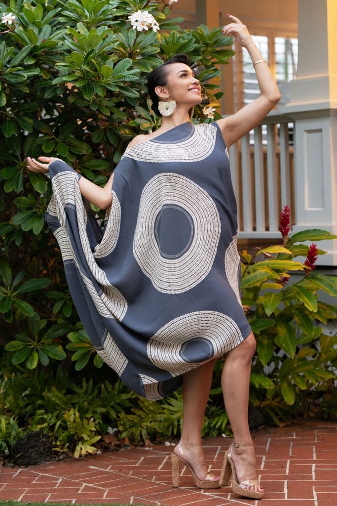 Model wearing Manu Koae - Front View