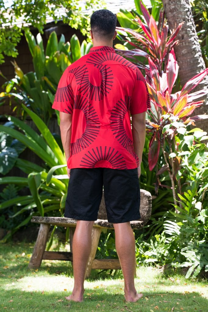 Male Model wearing Golf Aloha Pullover - Back View