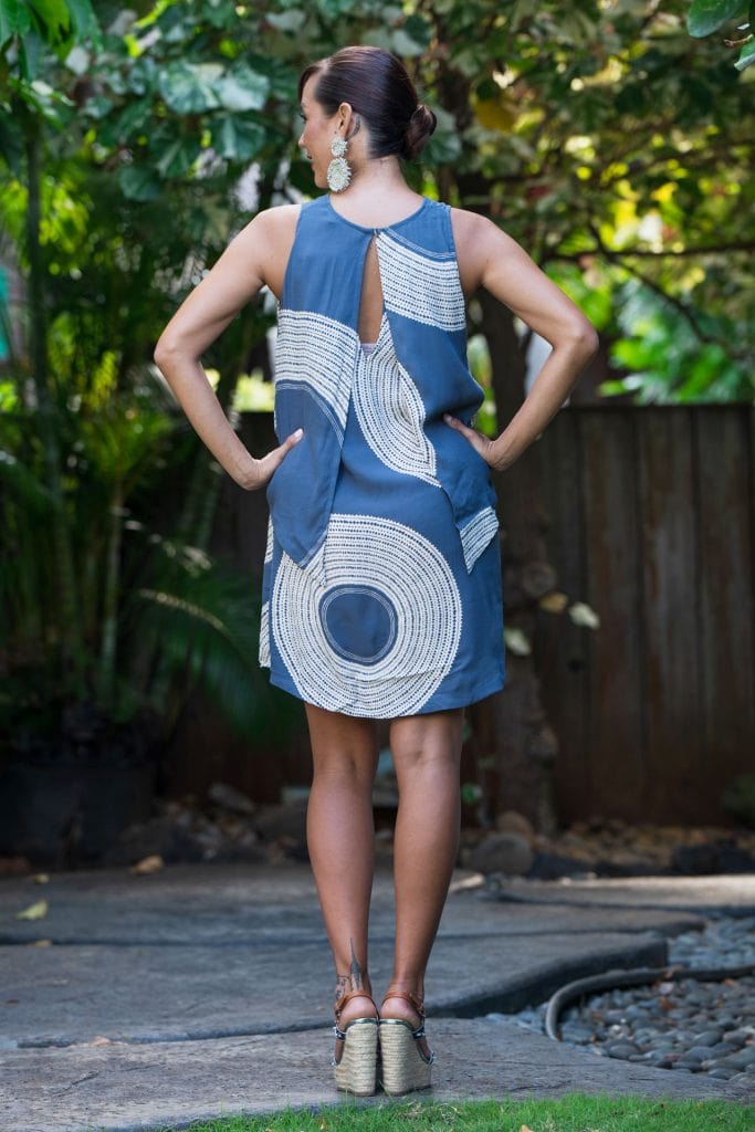 Model wearing Waiulu Top - Back View