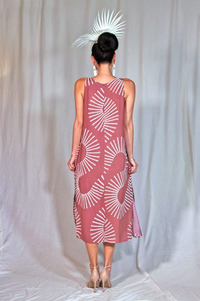 Model wearing Wailea Dress - Back View