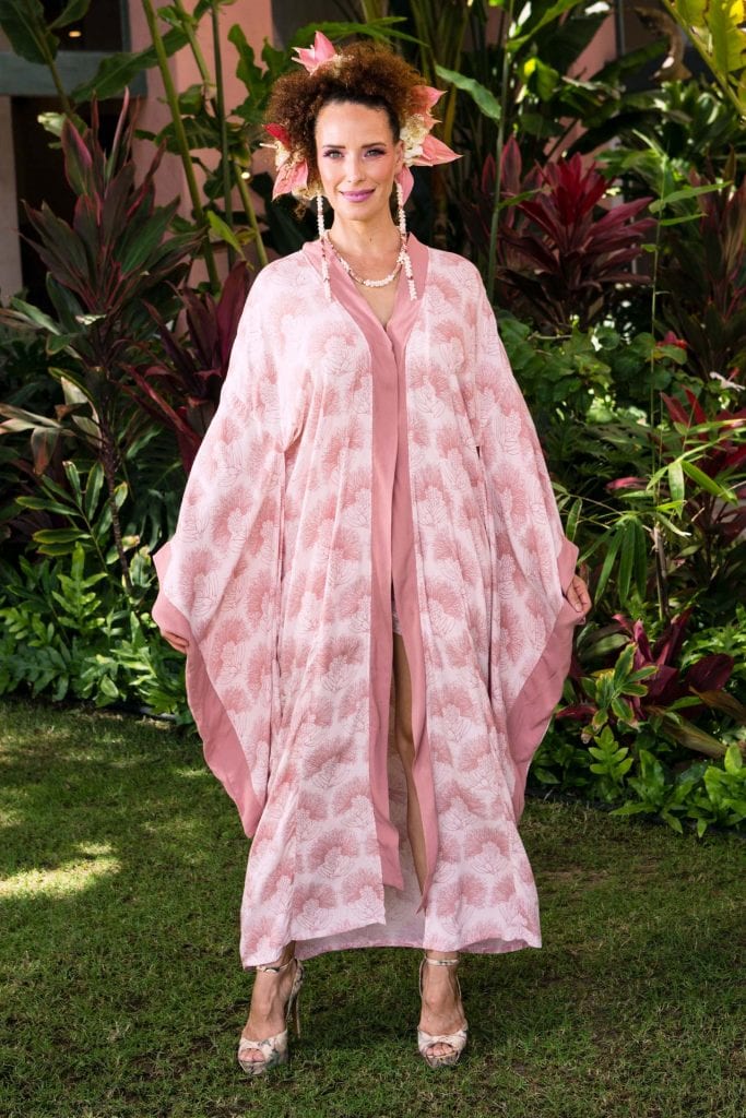 Female model wearing the Kaliko Kaftan - Front View