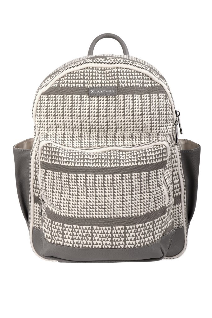 Huakai Backpack in a Nihoku Print and Stone Color - Front View