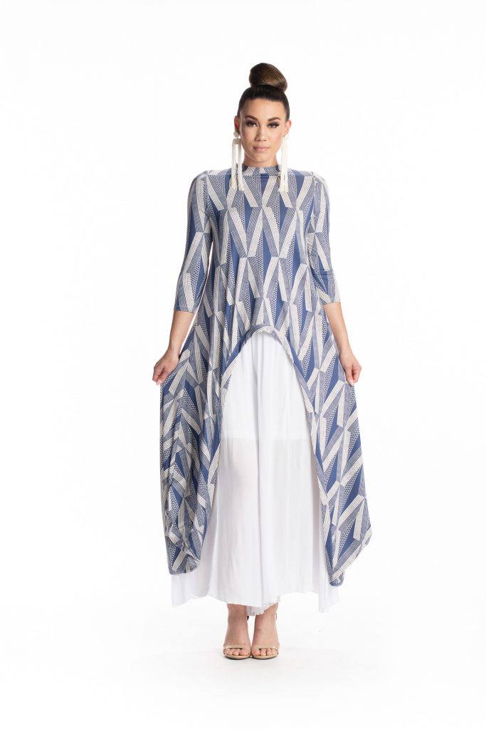 Female model wearing Kalu Kalu Hi Low Dress - Front View