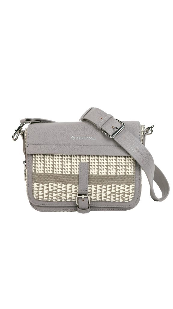 Puaniu Crossbody in a Nihoku Print and Stone Color - Front View