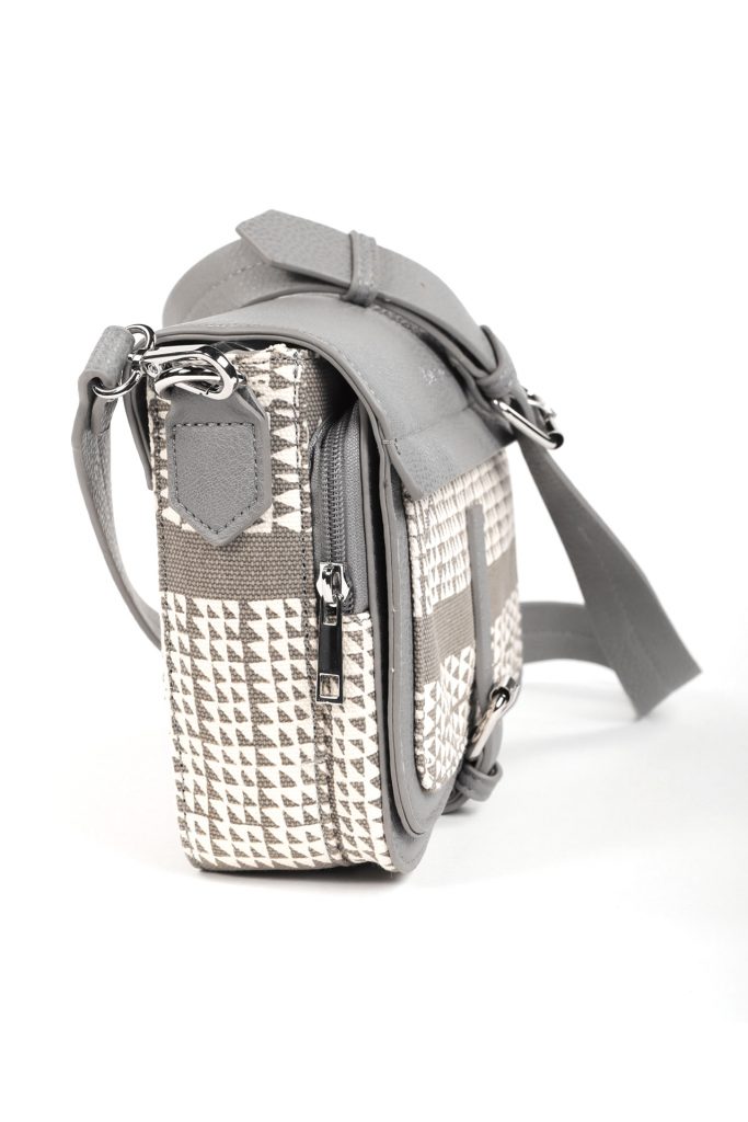 Puaniu Crossbody in a Nihoku Print and Stone Color - Side View