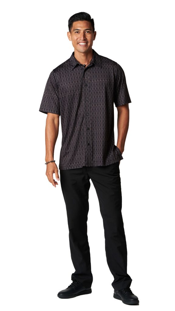 Male model wearing Mahalo Shirt SS - Front View