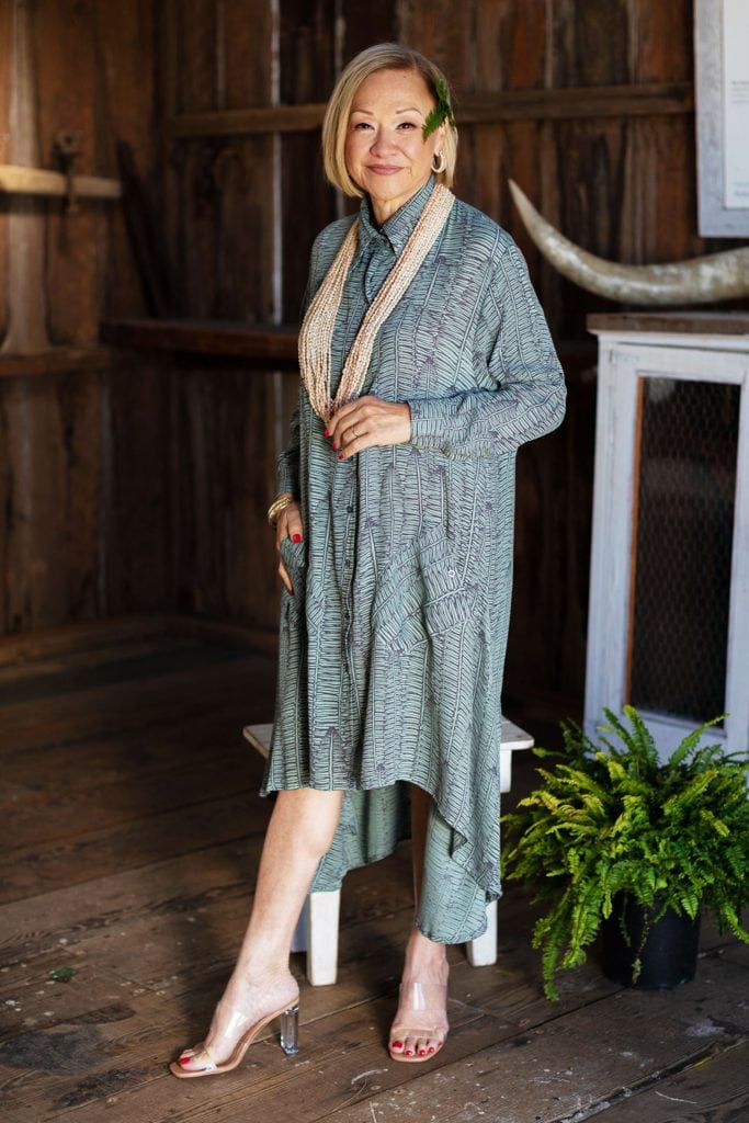 Female model wearing Hapuna Short Dress - Front View