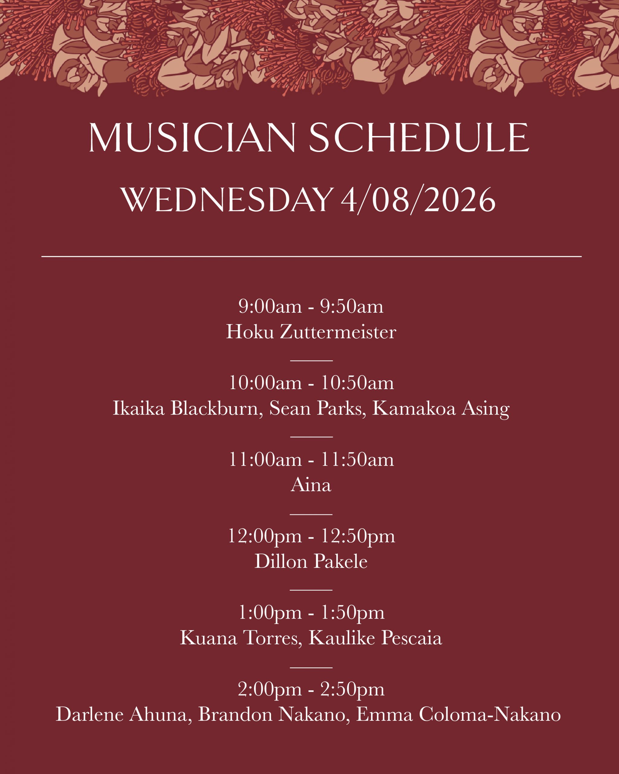 MM26 – LIVE MUSIC 04/08/2026