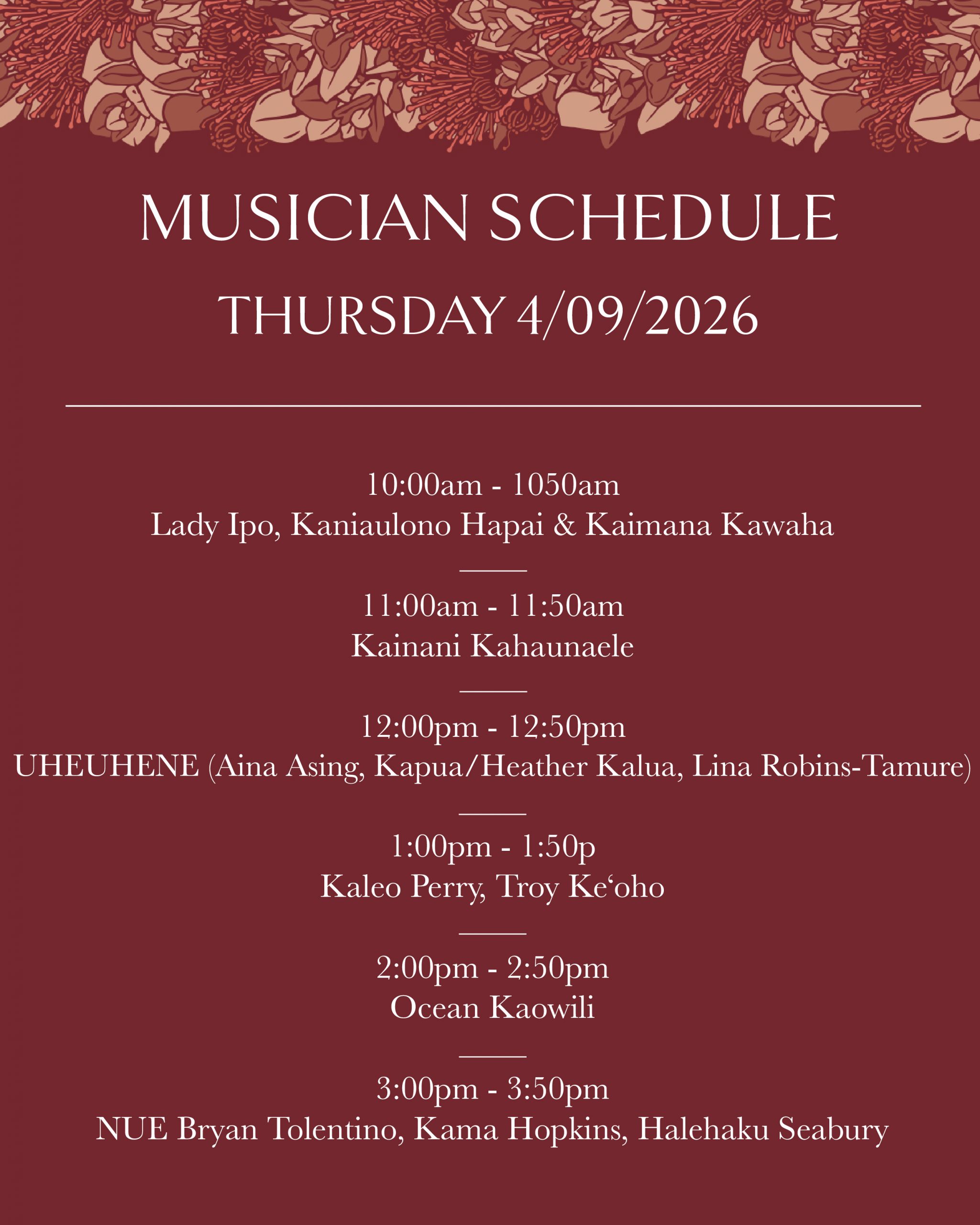 MM26 – LIVE MUSIC 04/09/2026