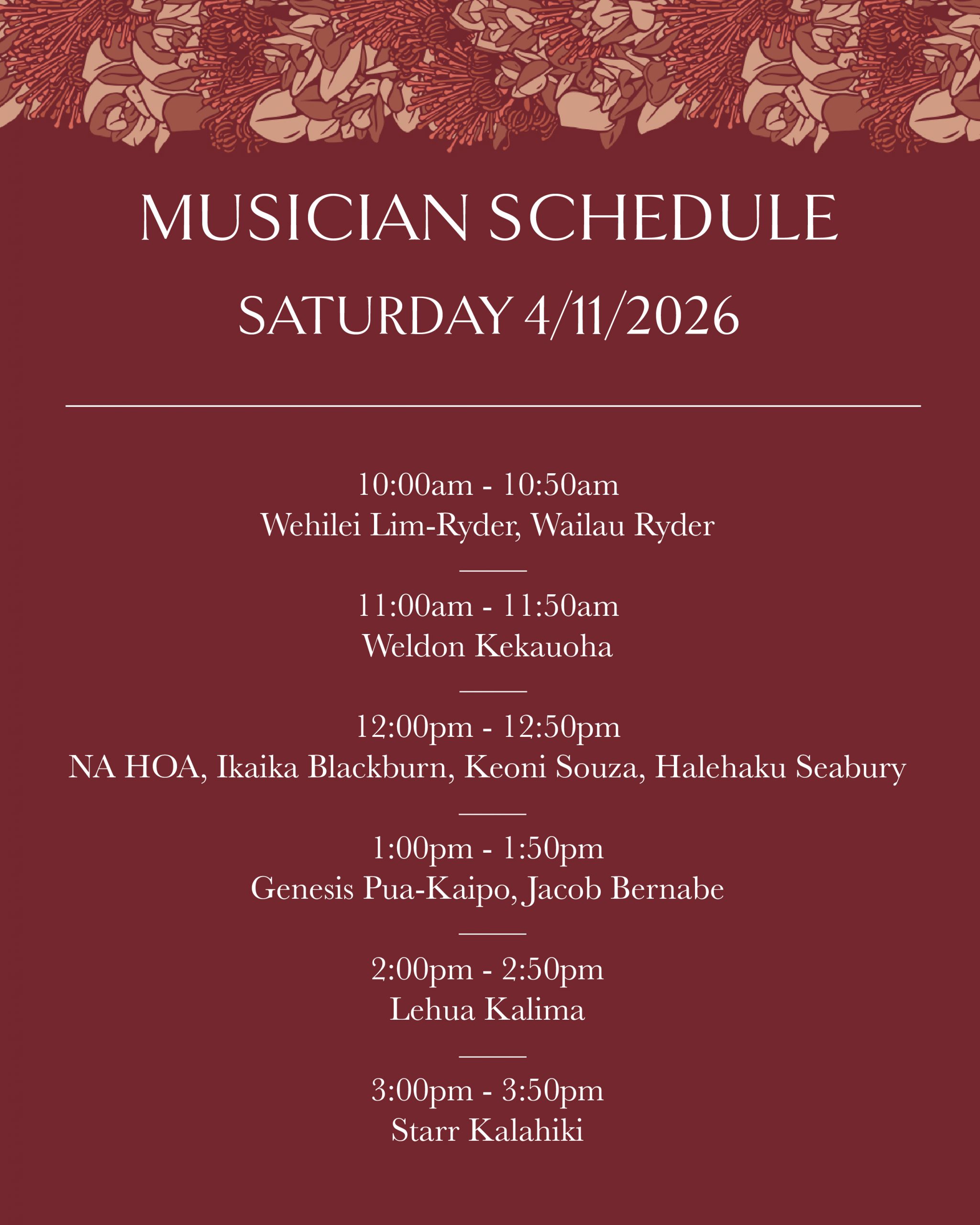 MM26 – LIVE MUSIC 04/11/2026